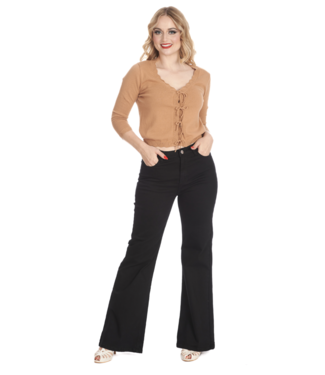 Banned Flared Broek Zwart