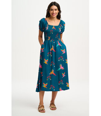 Sugarhill Brighton Jolene Shirred Midi Dress