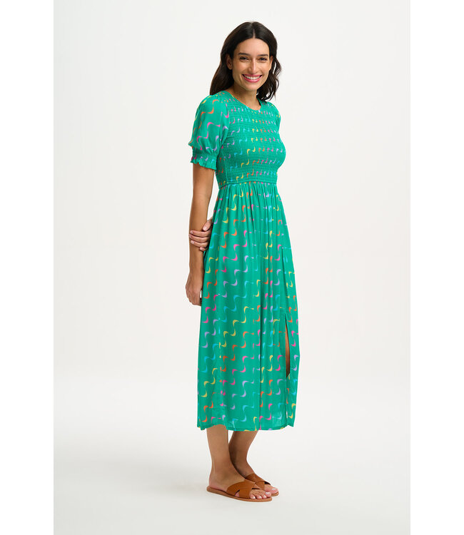 Rosita Shirred Midi Dress