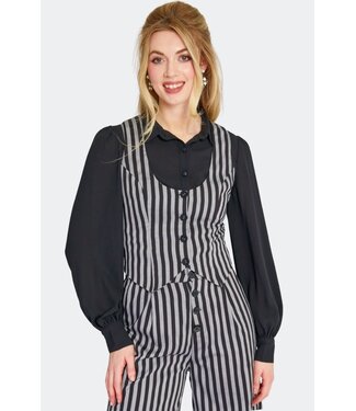 Vixen Striped Button Up gilet