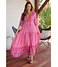 RASPBERRY ROMANCE PRINT TESSA MAXI