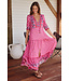 RASPBERRY ROMANCE PRINT TESSA MAXI