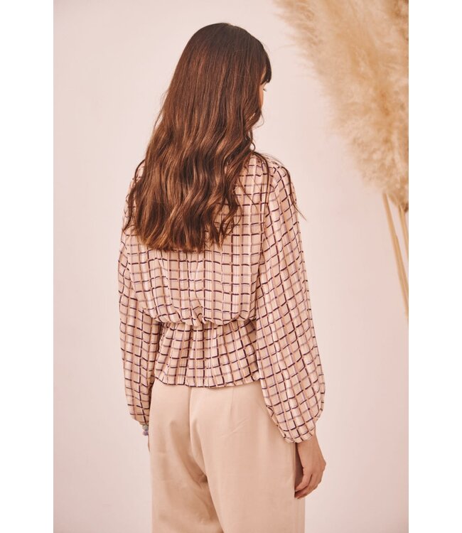 LONG SLEEVE PRINTED BLOUSE