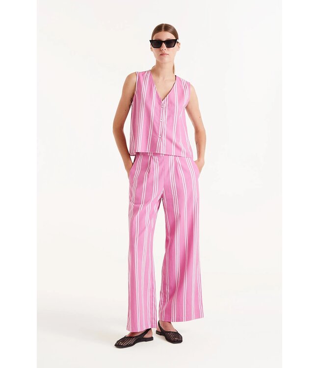 Gilet Roze streep