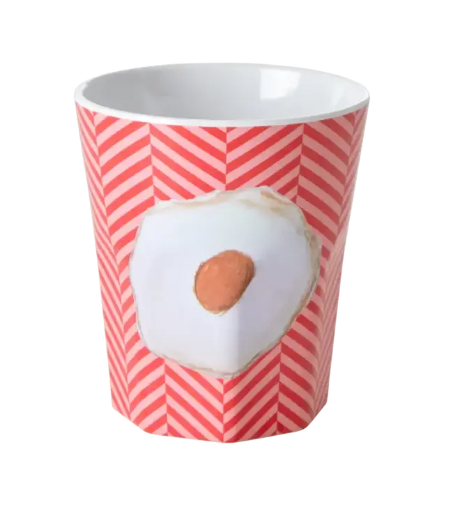 Jumbo Cup - Red - Fried Egg Print