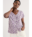 Studio Glass V-neck Jersey Top