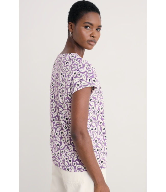 Studio Glass V-neck Jersey Top