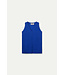 Blauw gebreid vest