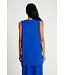 Blauw gebreid vest