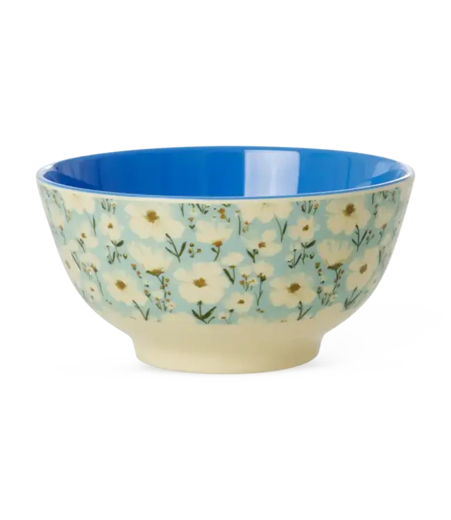 Middelgroot Kom - Mint - Summer Bloom Print