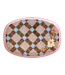 Large Rectangular Dinner Plate - Brown - Gorgeous Tile Print