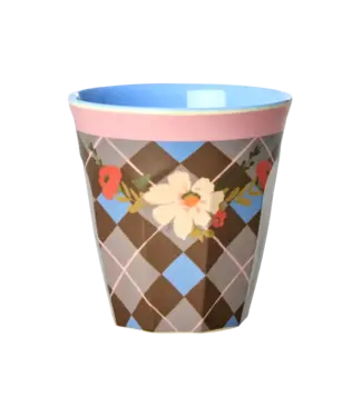 Rice Medium Cup - Brown - Gorgeous Tile Print