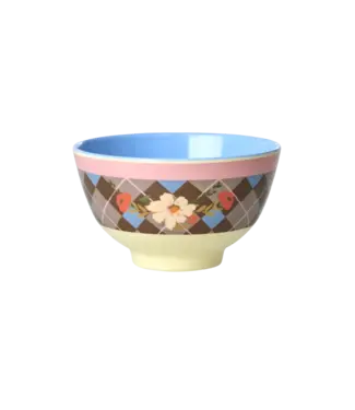 Rice Small Bowl - Soft Brown - Gorgeous Tile Print
