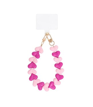 SoMuch Telefoon koord Hartjes Pink -Purple