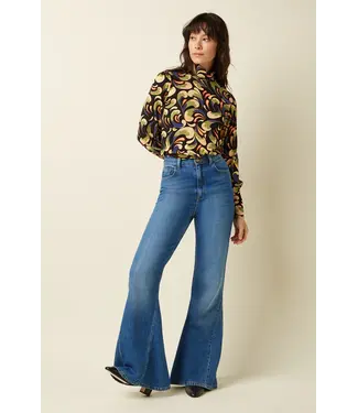 King Louie Jimmy Bell Bottom Pants Stone Denim