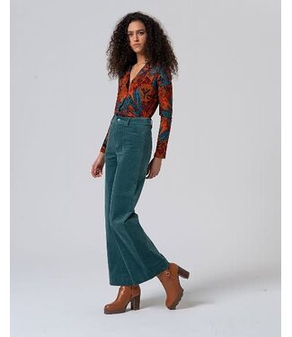 Surkana Flared Pants With Patch Pockets