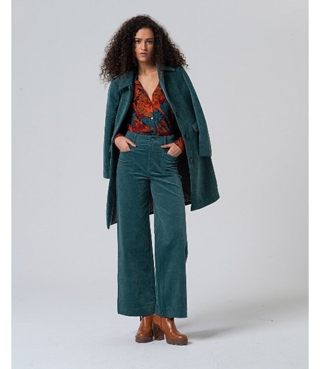 Flared Pants With Patch Pockets