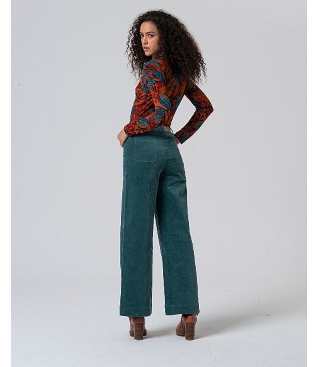 Flared Pants With Patch Pockets