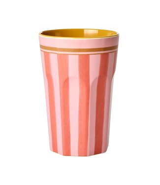 Rice Melamine Cup with Organic Stripes Print