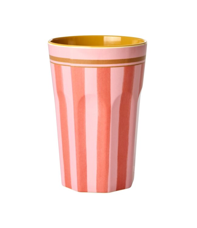 Melamine Cup with Organic Stripes Print