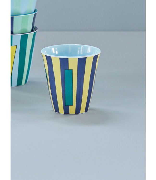 Alfabet Bekers Stripe Blue