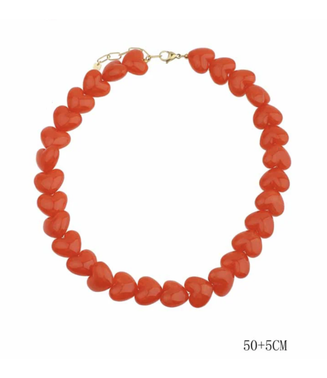Ketting Oranje Hartjes
