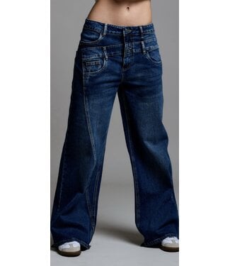 SoMuch WIDE LEG JEANS MET DUBBEL KNOOP DETAIL