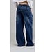 WIDE LEG JEANS MET DUBBEL KNOOP DETAIL
