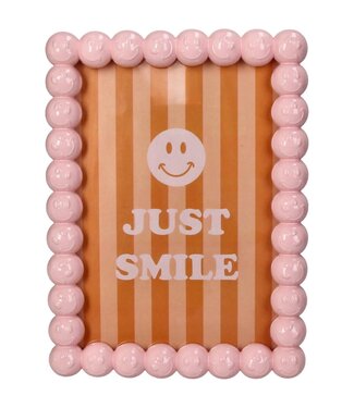 SoMuch Photo Frame Smiley Polyresin Pink