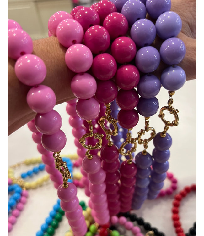 Kralen ketting 15 mm met boeislot
