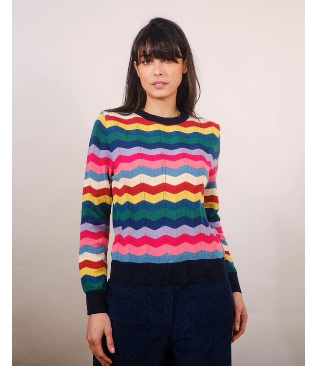 Basic Crew Rainbow Waves