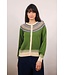 Basic Cardigan Fairisle Green