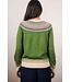 Basic Cardigan Fairisle Green