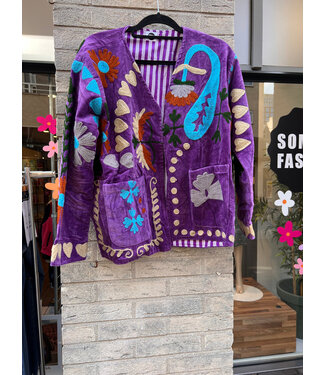 SoMuch Velvet Suzani jacket paars Amour