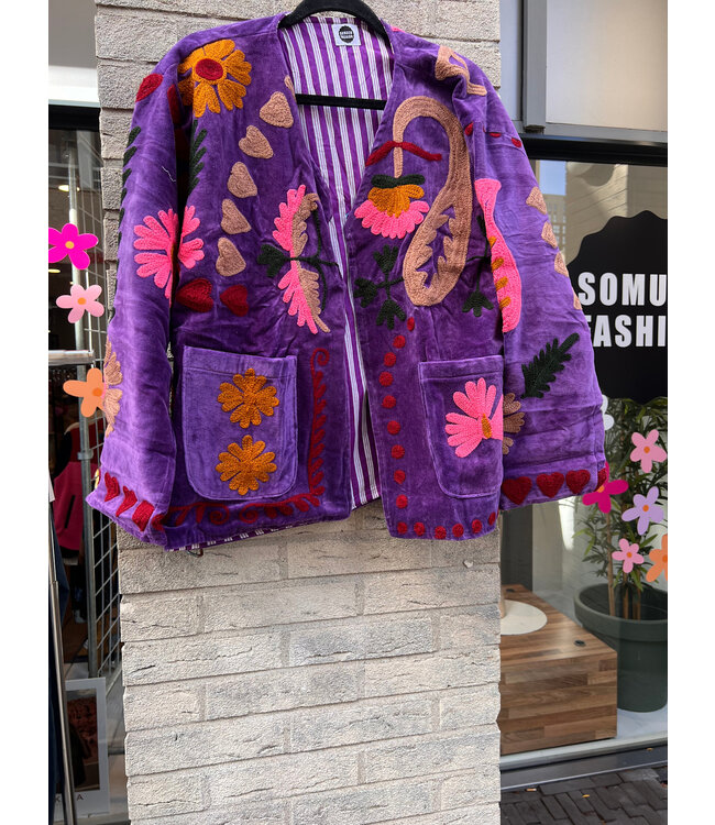 Velvet Suzani jacket Amour