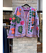Velvet Suzani jacket lila