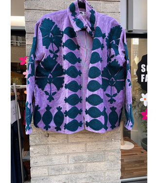 SoMuch Velvet Suzani jacket Lila