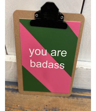 LabelR Forex Kaart inclusief klembord You are Badass