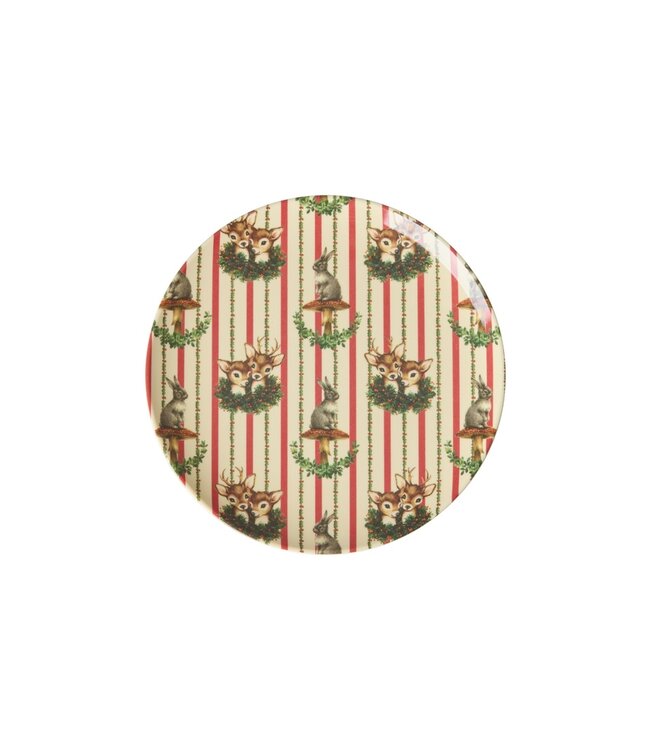 Melamine Cake Plate Forest Creme
