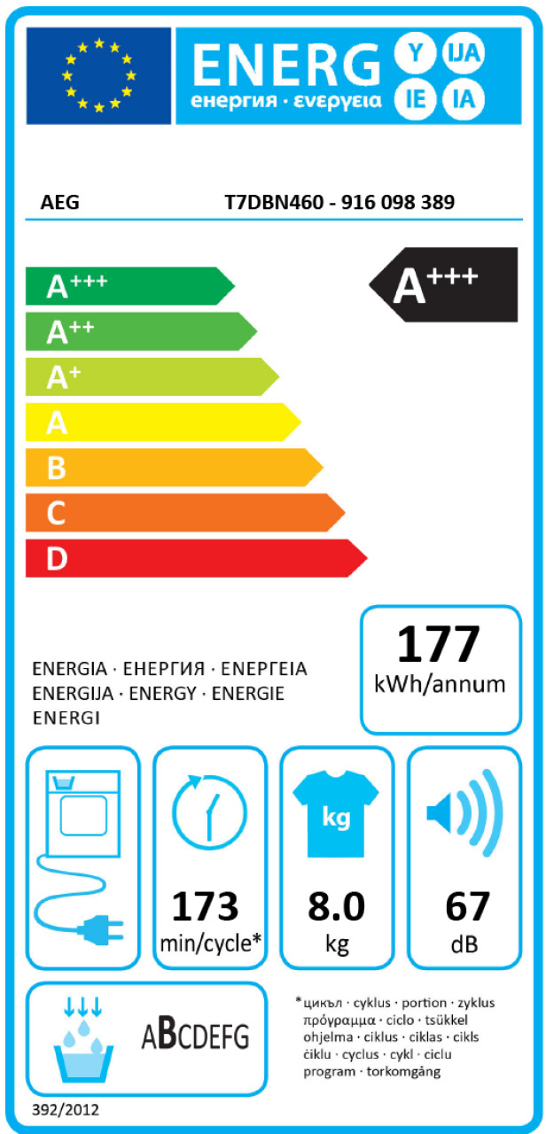 AEG T7DBN460 Warmtepompdroger