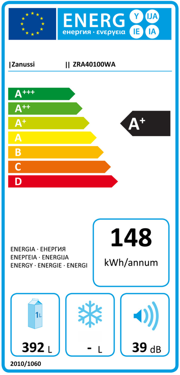 Zanussi ZRA40100WA Koelkast