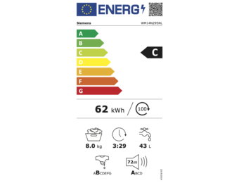 Siemens extraKlasse WM14N295NL - Wasmachine