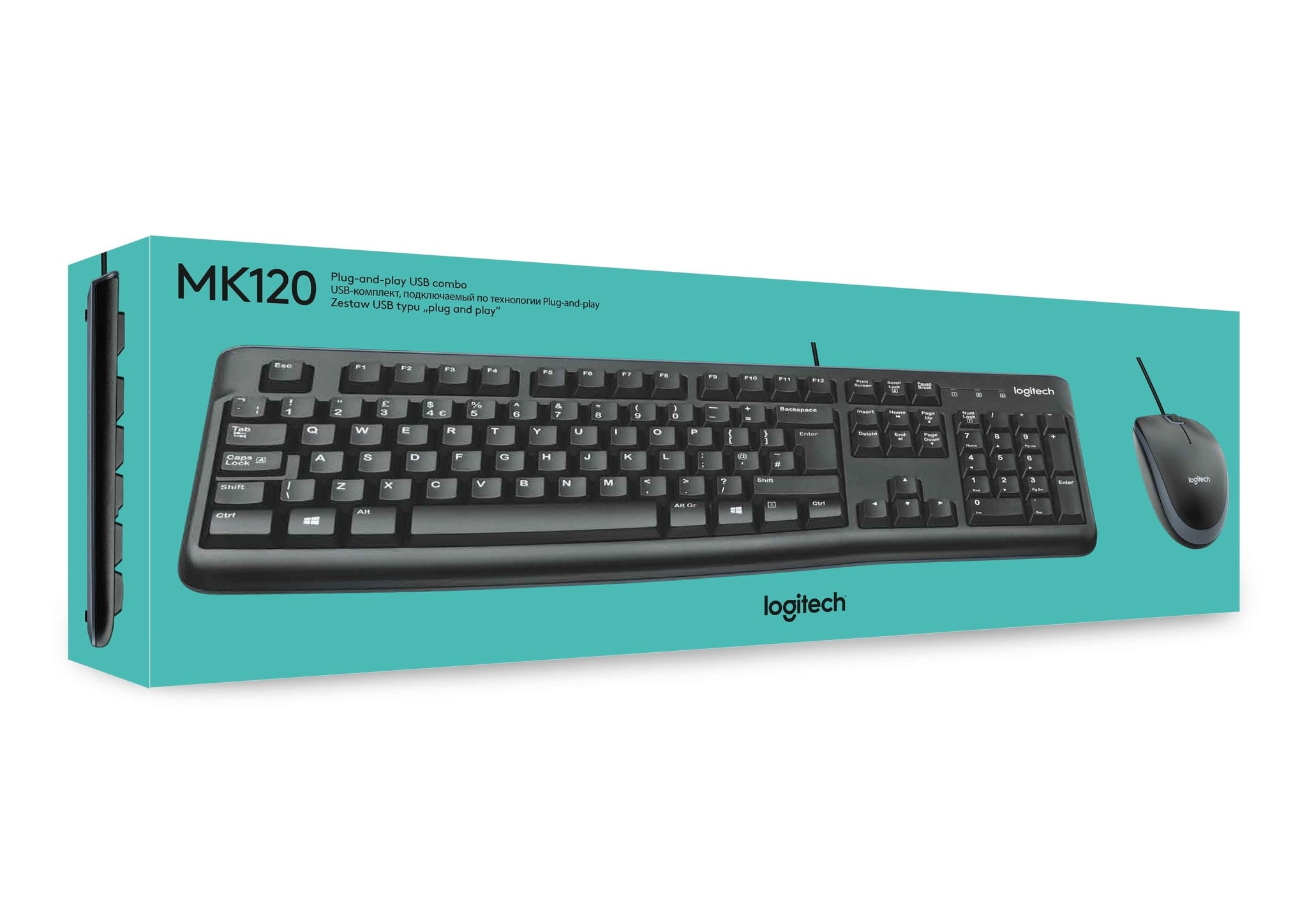 Logitech MK120 Deskset Bedrade Muis en Toetsenbord