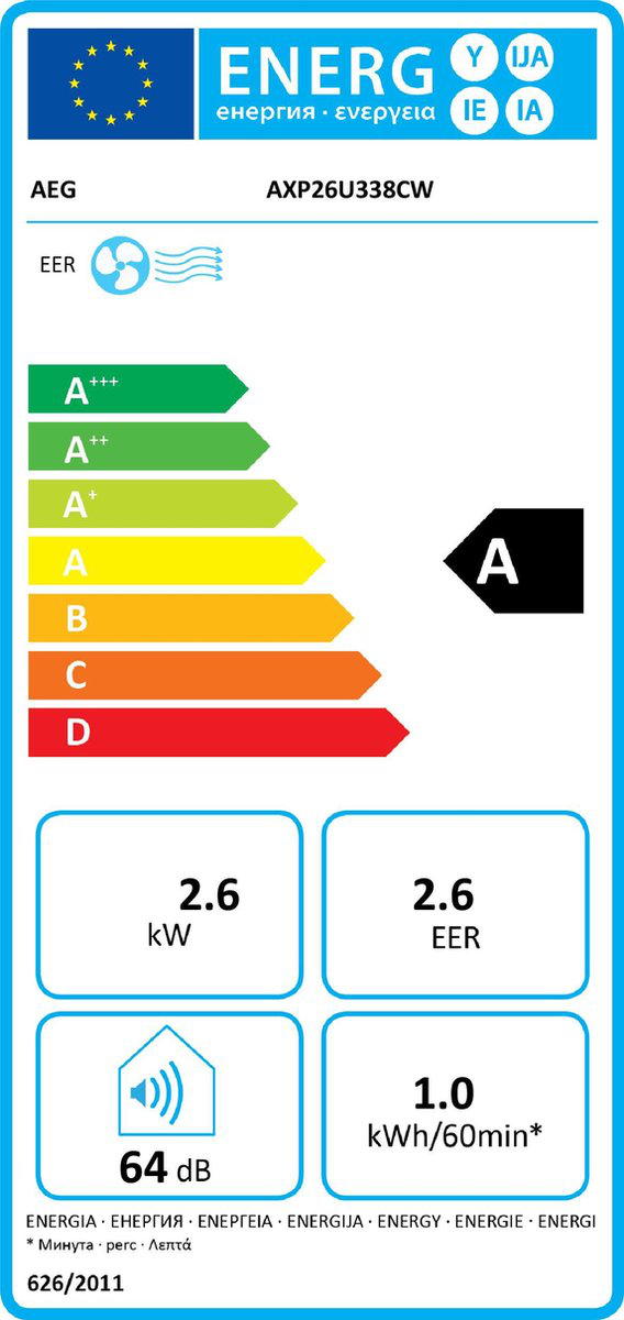 AEG AXP26U338CW Mobiele airco