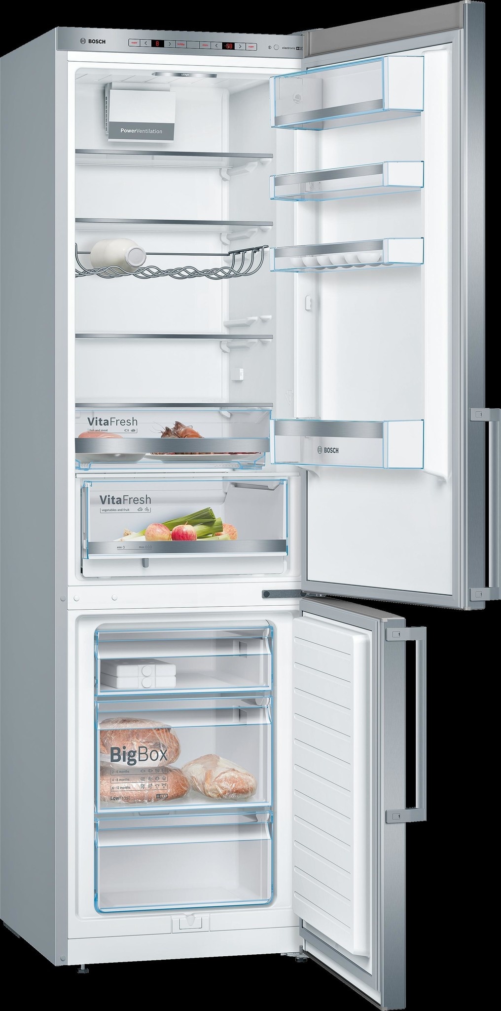 Bosch KGE398IBP Vrijstaande koel-vriescombinatie