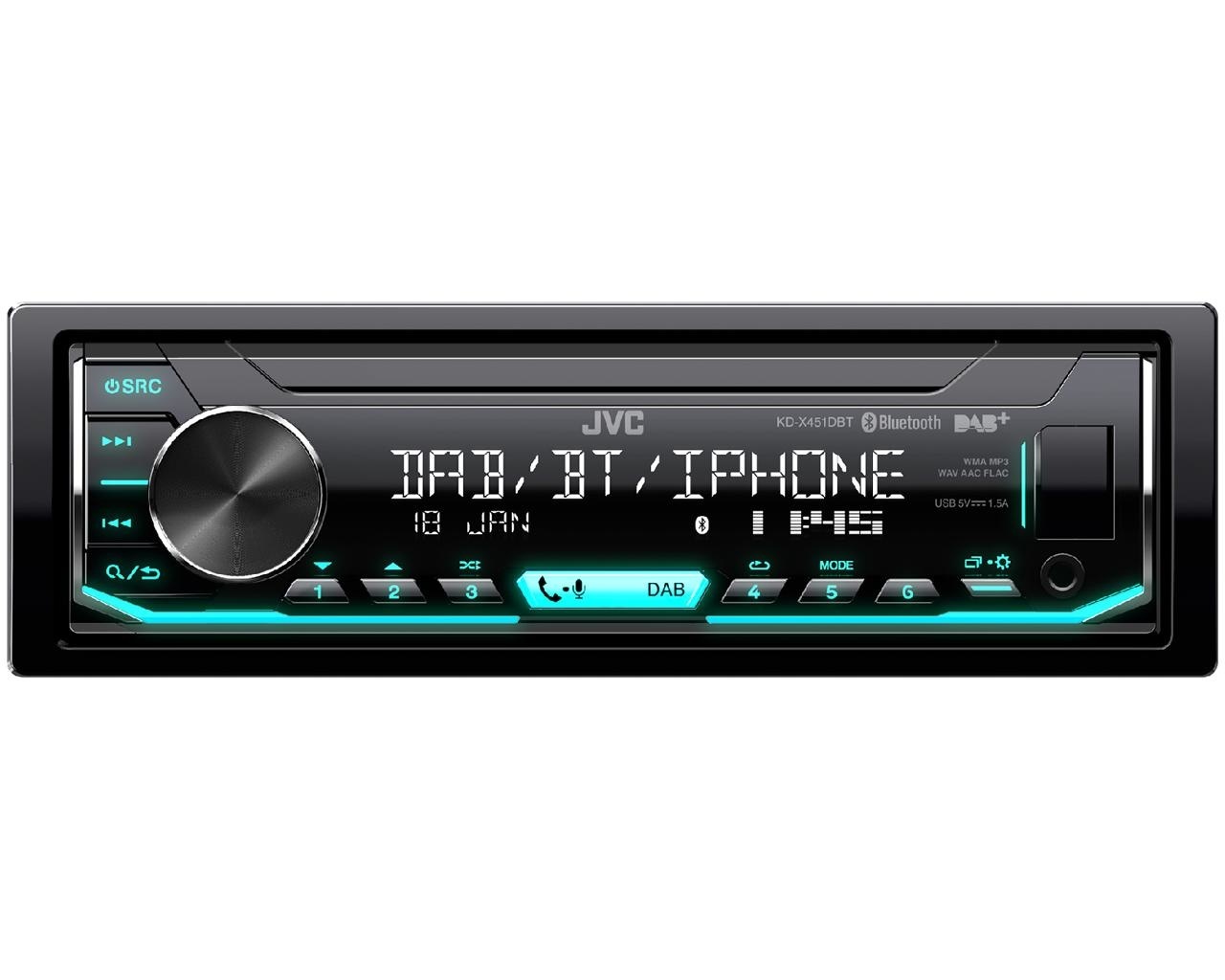 JVC KD-X451DBT Autoradio DAB+ en bluetooth
