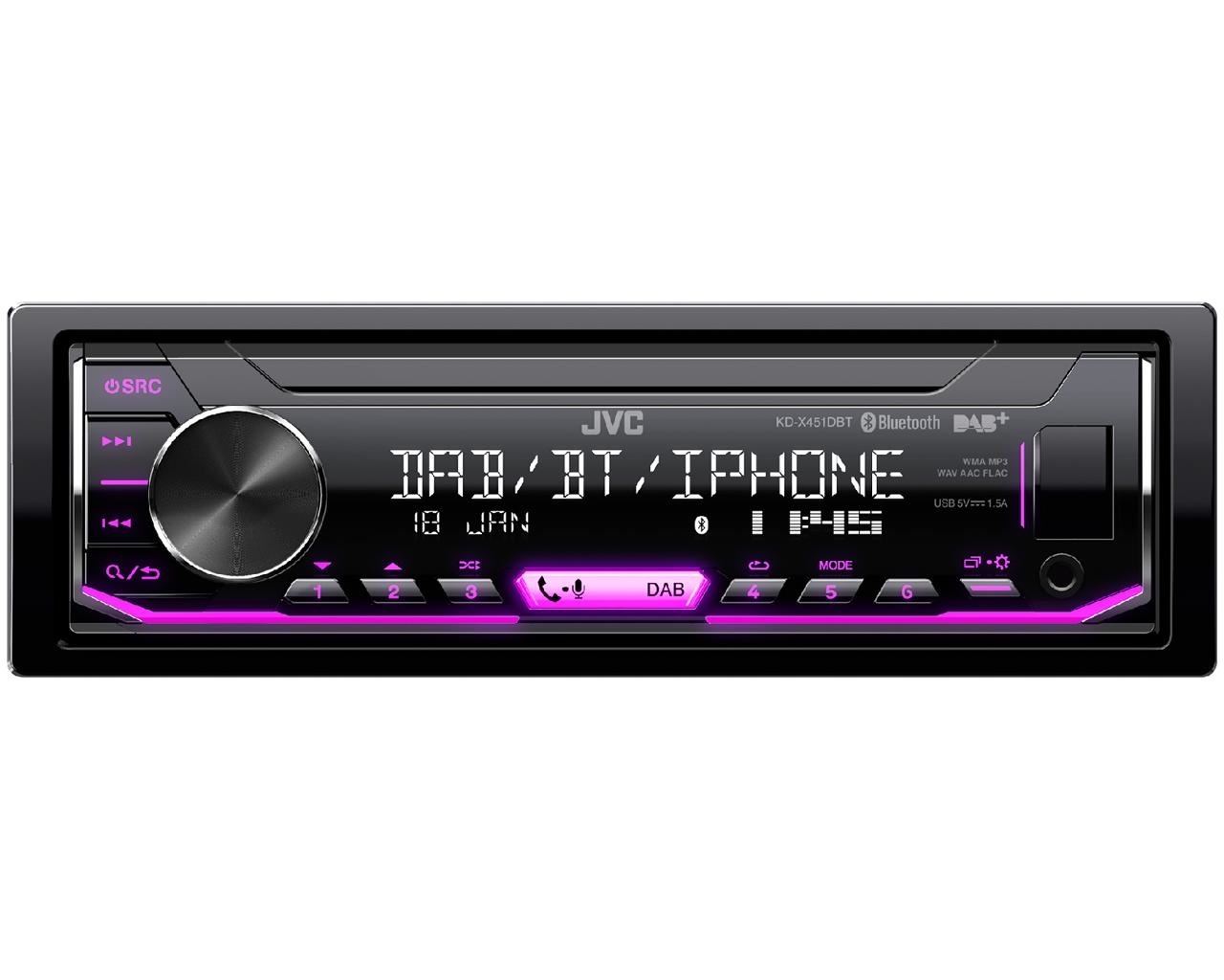 JVC KD-X451DBT Autoradio DAB+ en bluetooth