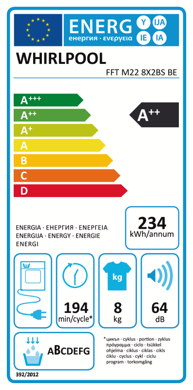 Whirlpool FFT M22 8X2BS BE - Warmtepompdroger