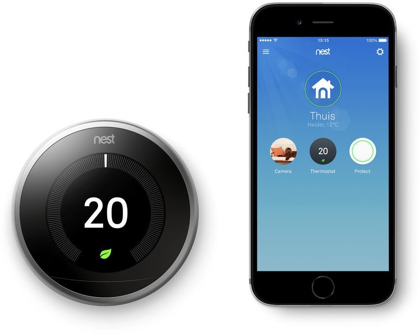 Google Nest Learning Thermostaat V3 Zilver - Slimme thermostaat