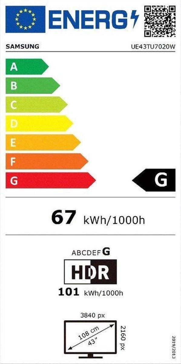 Samsung Crystal UHD UE43TU7022 - 43 inch LED TV (2021)